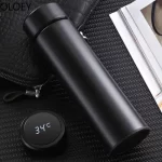 Vacuum Thermos LCD Display Stainless Steel Insulated Water Bottle- 500ml