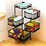 .5 Layer (Square) Full Metal Fruit/Vegetable Rack with Wheels